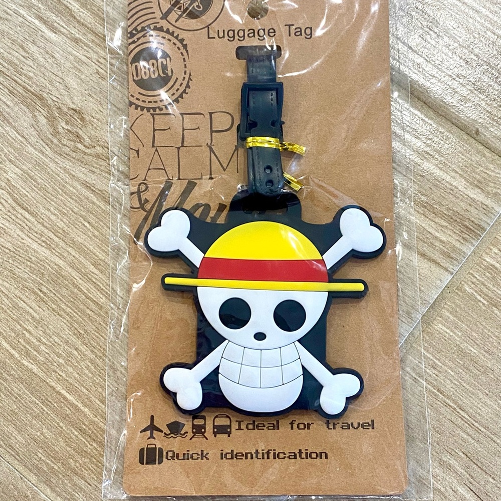 NEW ONE PIECE Straw Hat’s Jolly Roger Luggage Tag/Backpack Accessory